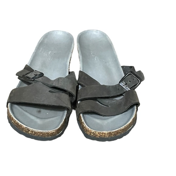 Christina Francini leather wedge sandals brown size 8.5 made in Italy - Picture 7 of 8